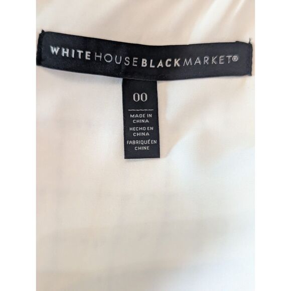 White House Black Market Tweed Sheath Dress Black White Plaid Sz 00 Petite - Picture 3 of 6